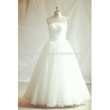 Princess Illusion Neckline White Tulle Wedding Dresses